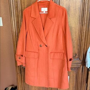 Etcetera Coat. Orange and NEW with Tags . Size 8
